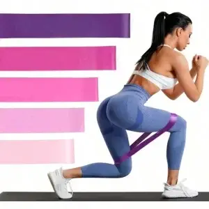 5 Pcs Pink Resistance Bands Set