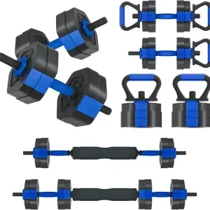 Adjustable Dumbbell Set with Connector, Hexagon Non-Rolling Weights