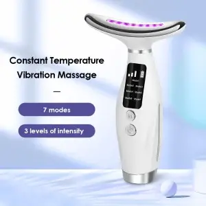 7 Colors LED Lights Face Neck Vibration Massage